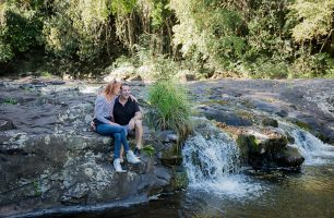 Young couple visiting Gardners Falls near Spicers Tamarind Retreat Maleny accommodation