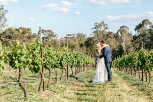 Married couple in vines